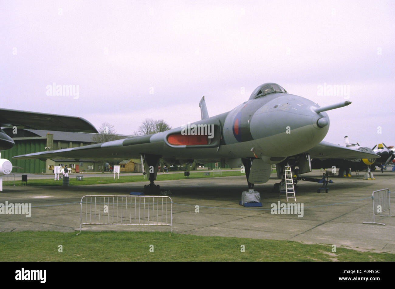 Avro Vulcan B2 Bomber Conserve di Duxford Imperial War Museum Foto Stock