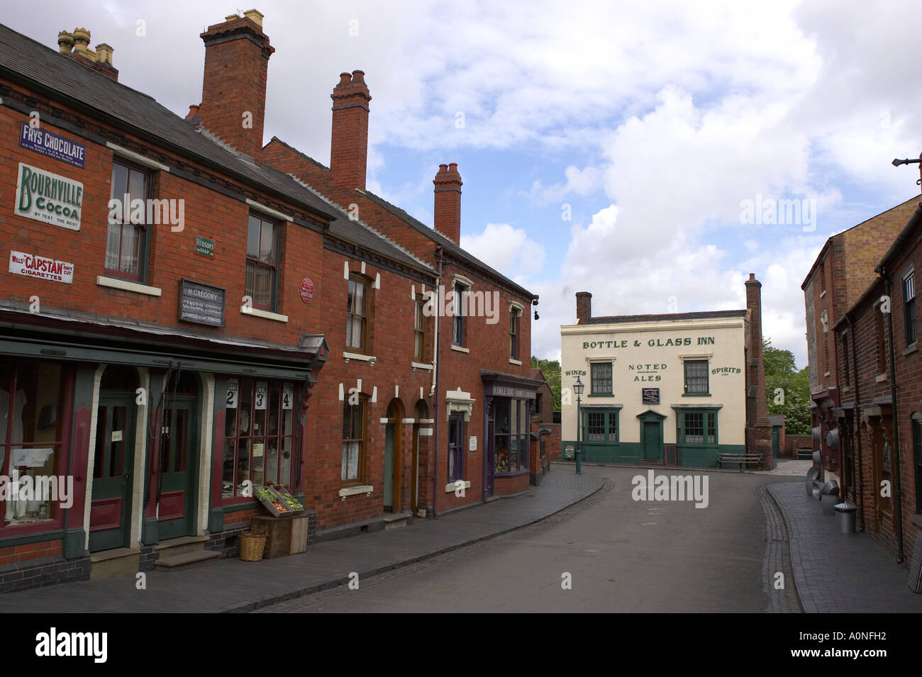 Scena di strada Black Country Living Museum Dudley west midlands, Regno Unito Foto Stock