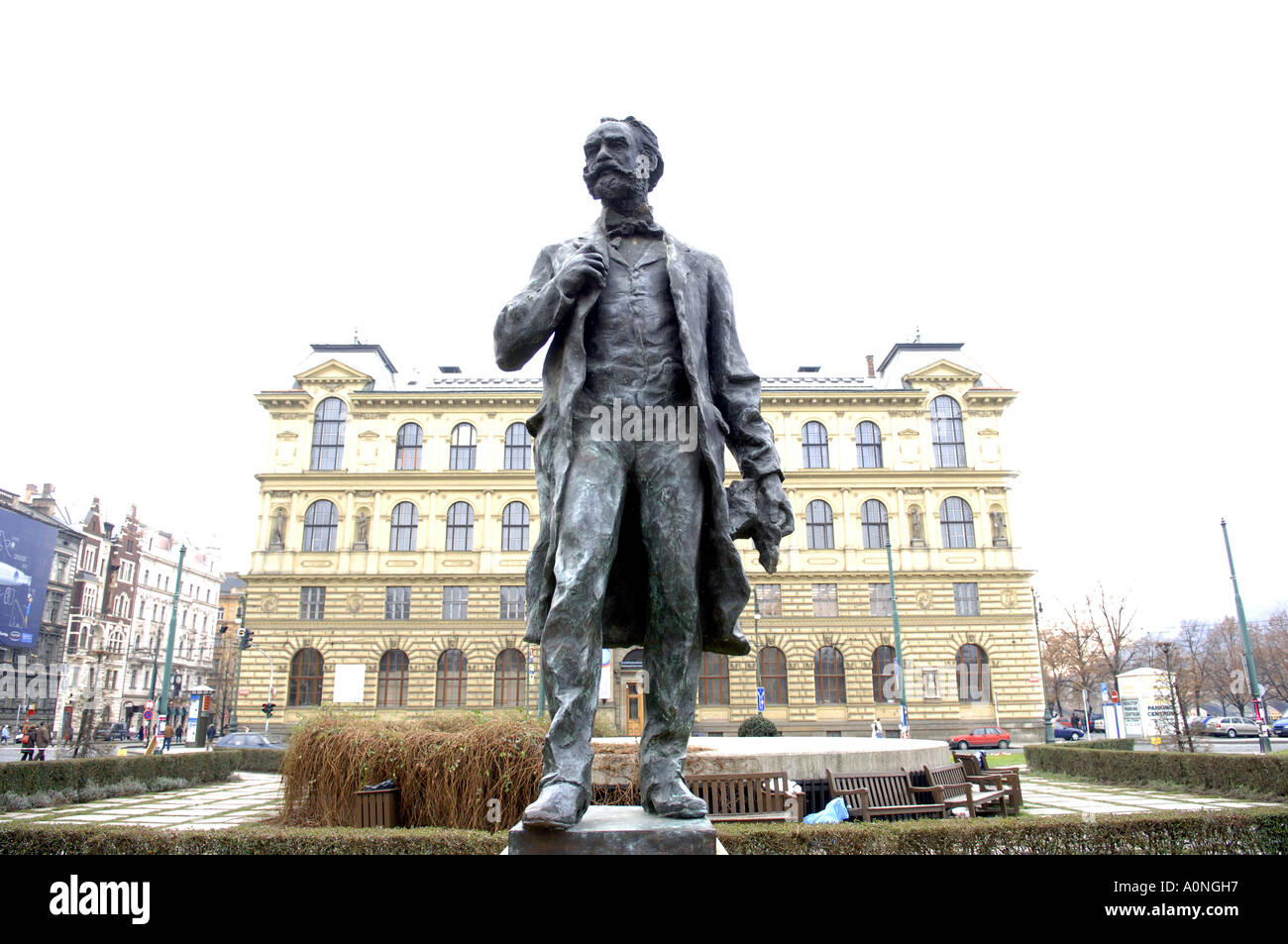 Statua di Antonin Dvorak musicista ceco Foto Stock