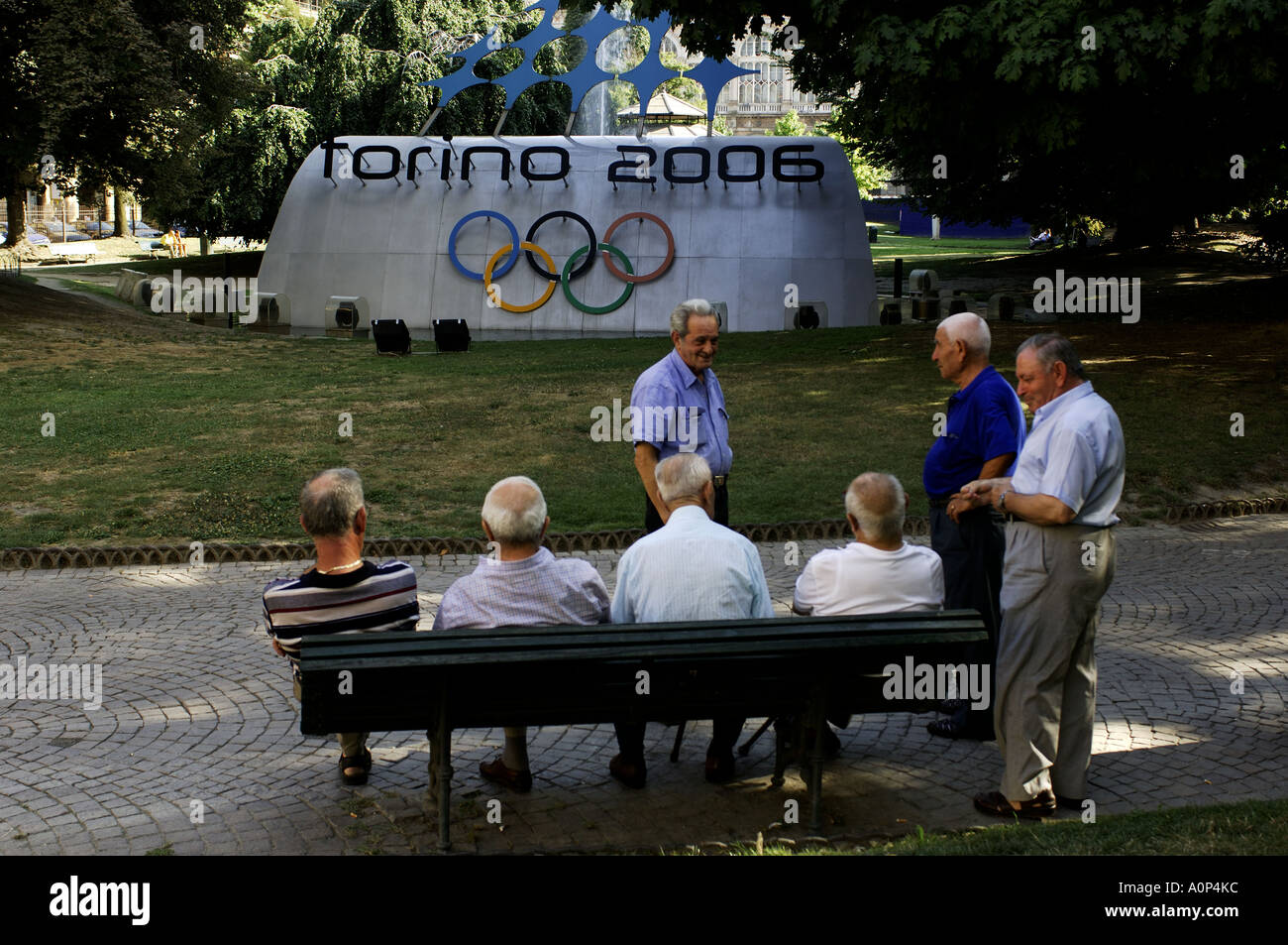Torino il monumento costruito per le Olimpiadi invernali del 2006 Foto Stock