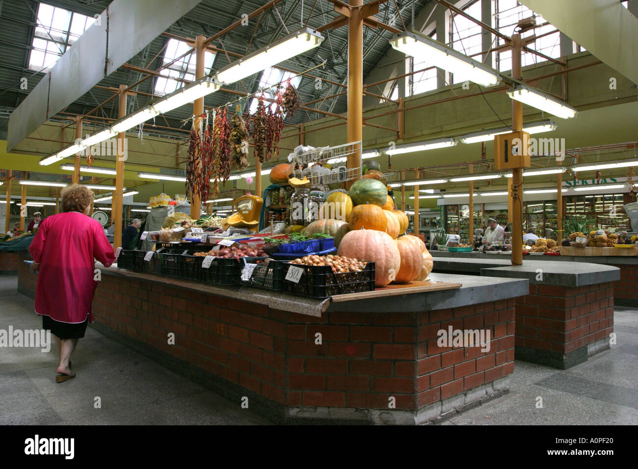 Mercato Centrale di Riga, Lettonia Foto Stock