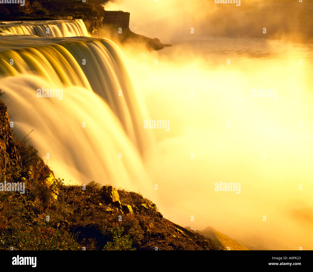 Estate tramonto alle Cascate del Niagara Niagara Prenotazione parco dello Stato di New York Foto Stock
