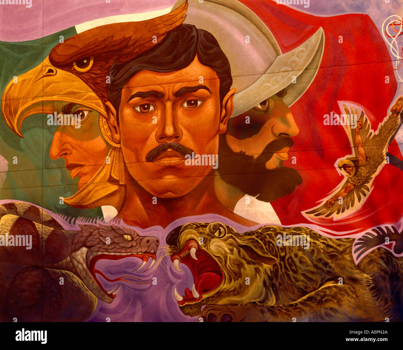Il Murale in Messico Chamizal National Memorial Città di El Paso Texas Foto Stock