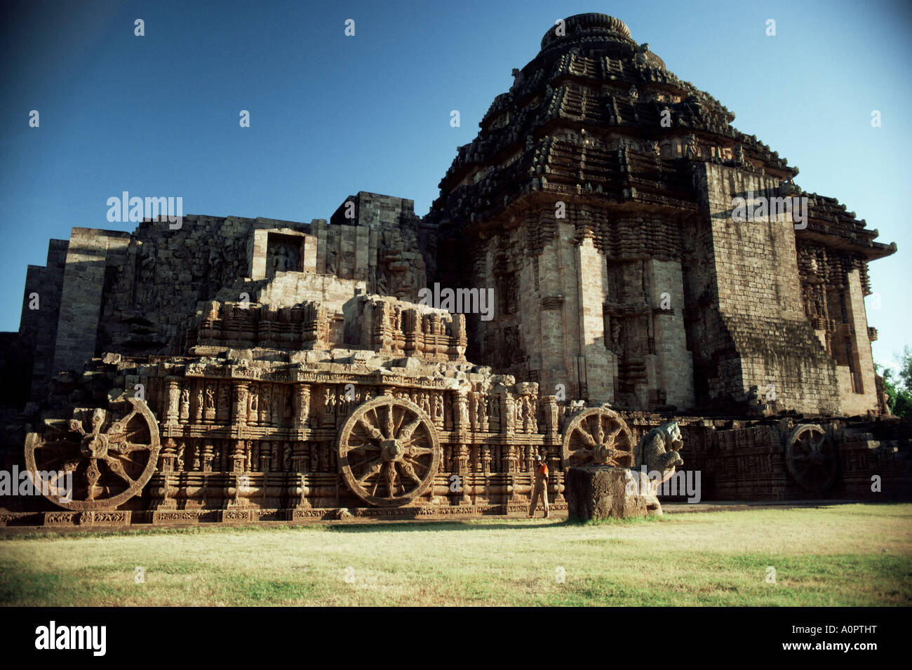 Sun tempio dedicato agli Indù dio sole Surya Konarak Sito Patrimonio Mondiale dell'UNESCO lo stato dell Orissa India Asia Foto Stock