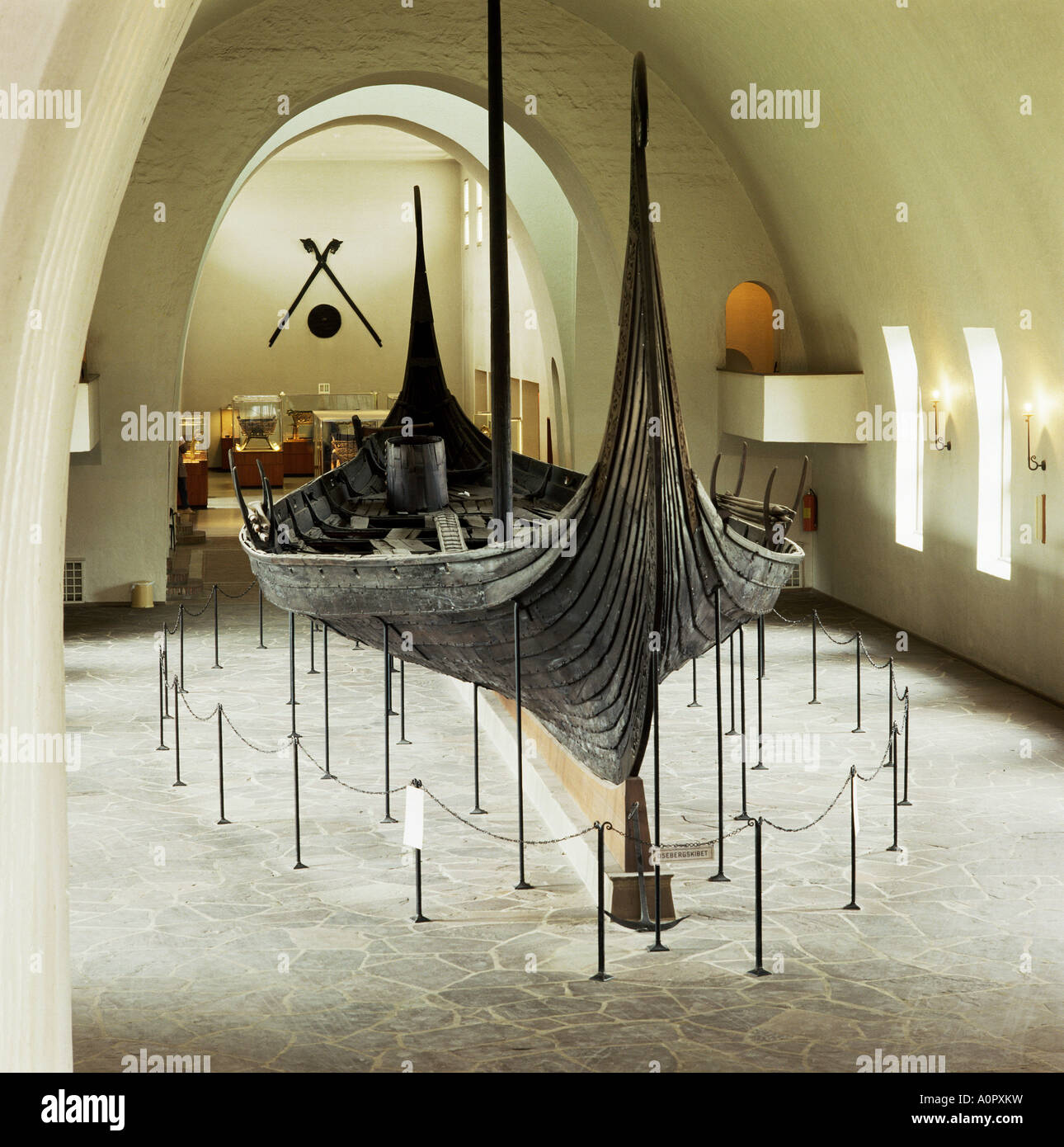 Replica di una nave vichinga Oseberg Oslo Norvegia Scandinavia Europa Foto Stock