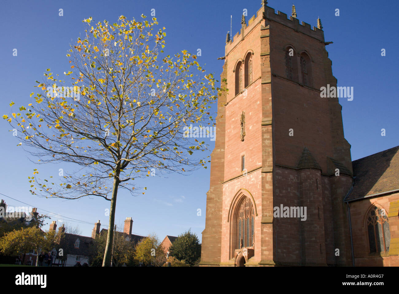 Città alta bridgnorth bridgenorth shropshire Midlands England storica città mercato St leonards chiesa Foto Stock