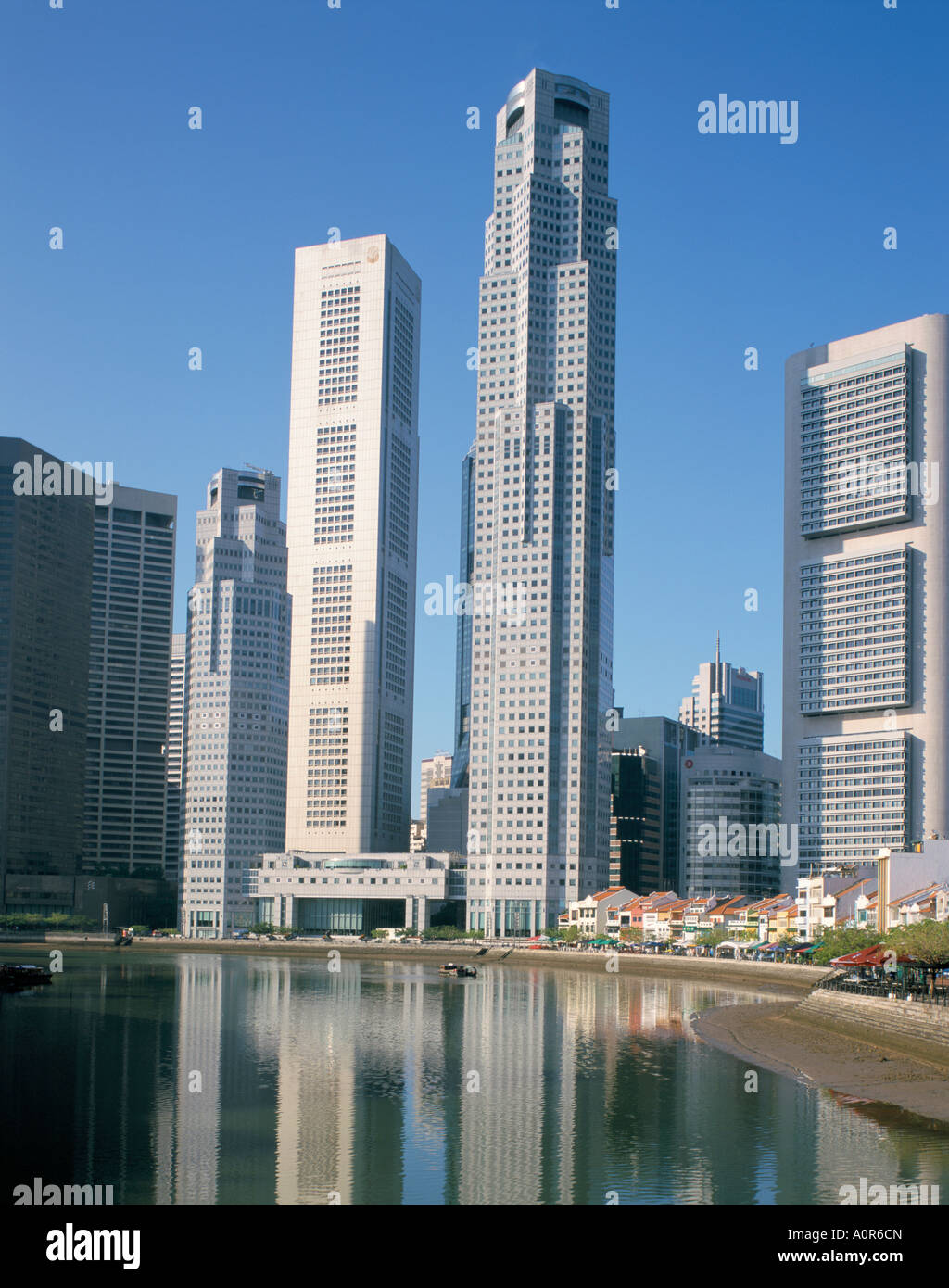 Boat Quay Singapore Asia del sud-est asiatico Foto Stock