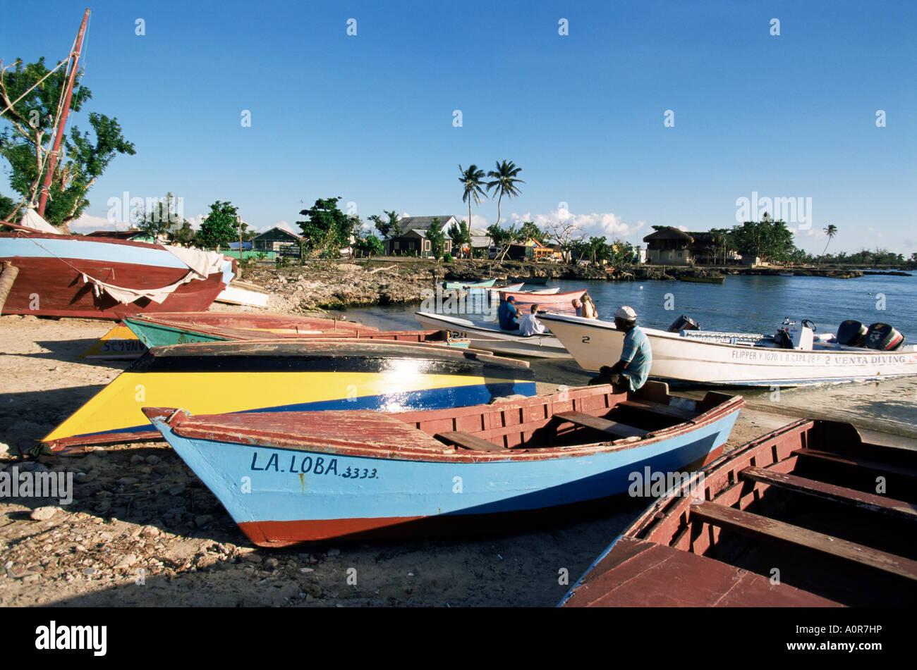 Porto di Bayahibe Repubblica Dominicana Antille America Centrale Foto Stock