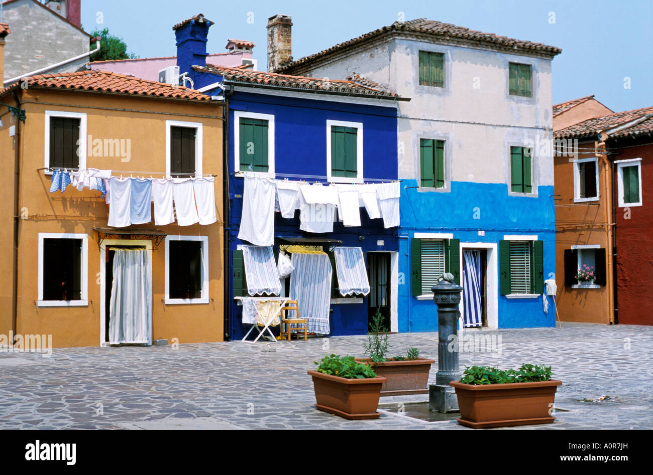Burano Venezia Veneto Italia Europa Foto Stock