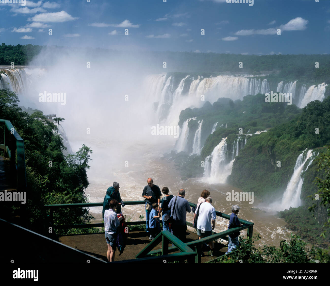 Iguacu Iguazu Falls confine del Brasile e Argentina America del Sud Foto Stock