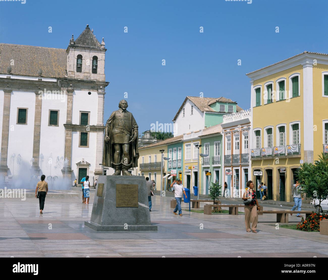 Piazza della Cattedrale Salvador Bahia Brasile America del Sud Foto Stock