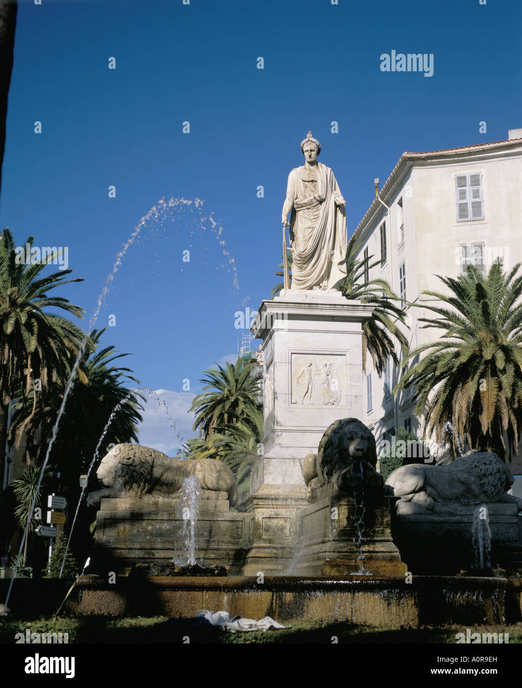 Statua di Napoleone come Primo Console Ajaccio Corsica Francia Europa Foto Stock