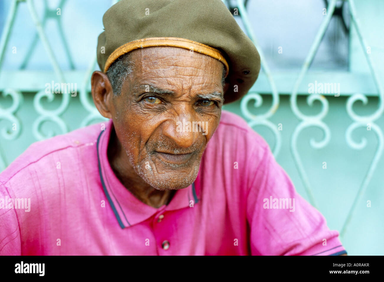 Ritratto di un agricoltore Vinales Pinar Del Rio provincia Cuba West Indies America Centrale Foto Stock