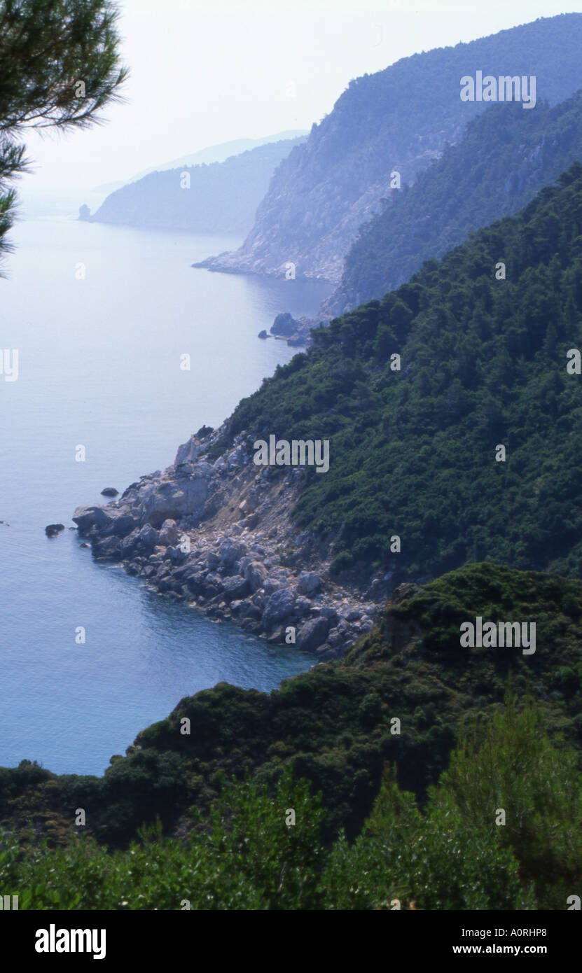 Tre alloggiamenti sulla costa di skopelos island in Grecia numero 1651 Foto Stock