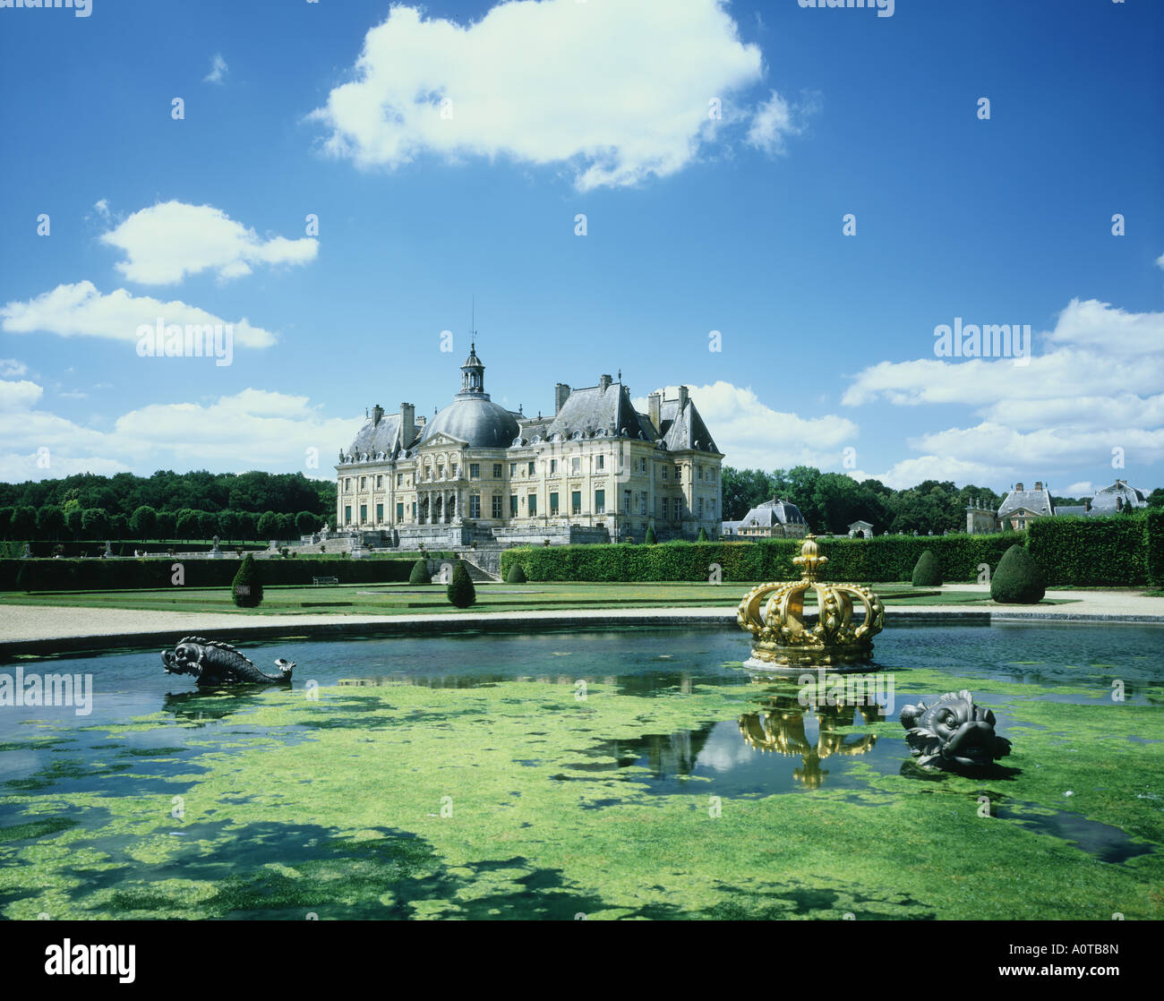 Chateau de Vaux le Vicomte giardino Ile de France Foto Stock
