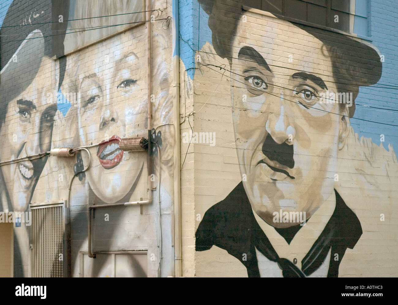 Murale a Stella Adler Academy su Highland Avenue a West Hollywood Foto Stock