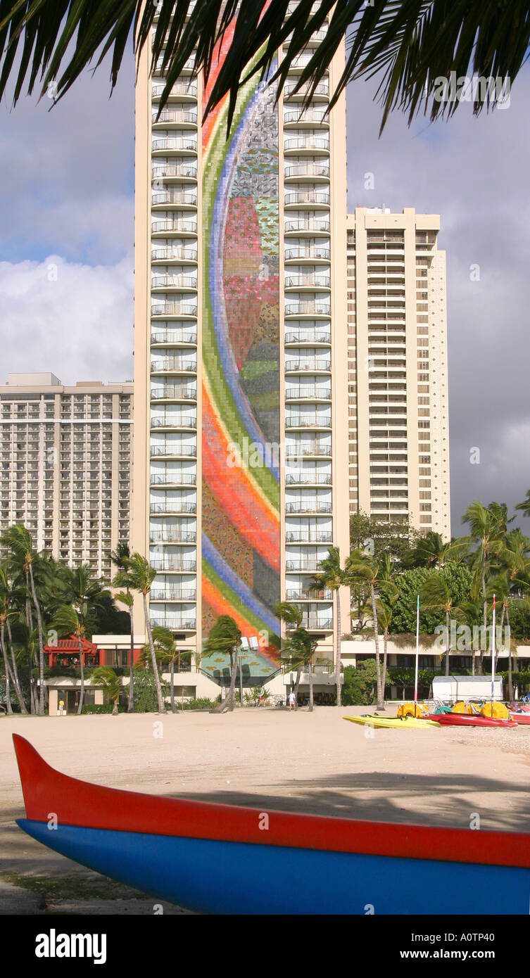 L'Hilton Hawaiian Village Resort e Hotel di Waikiki di Oahu Honolulu Hawaii Foto Stock