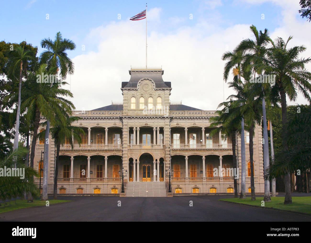 L'Iolani Palace Royal residence Honolulu Oahu Hawaii Foto Stock