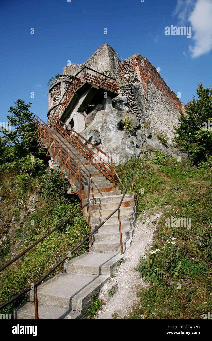 Il castello di Poienari Romania Foto Stock