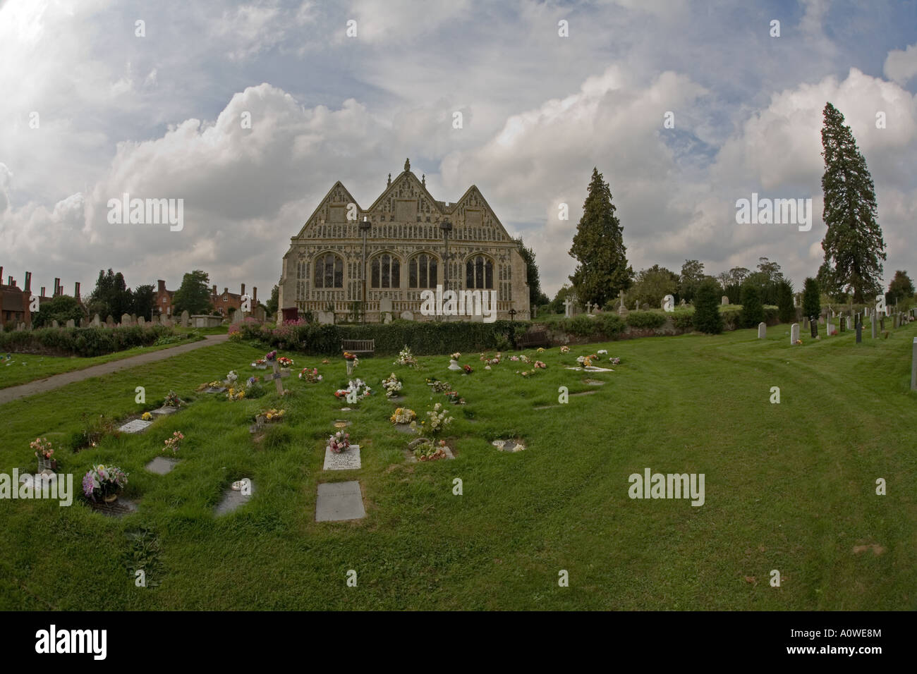Chiesa della Santa Trinità, Long Melford, Suffolk. Foto Stock