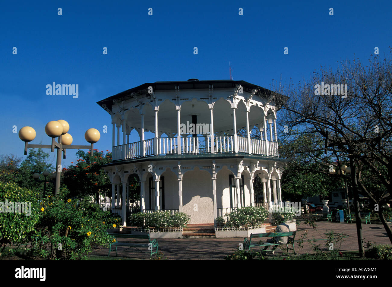 Repubblica Dominicana Puerto Plata Central Park gazebo Foto Stock