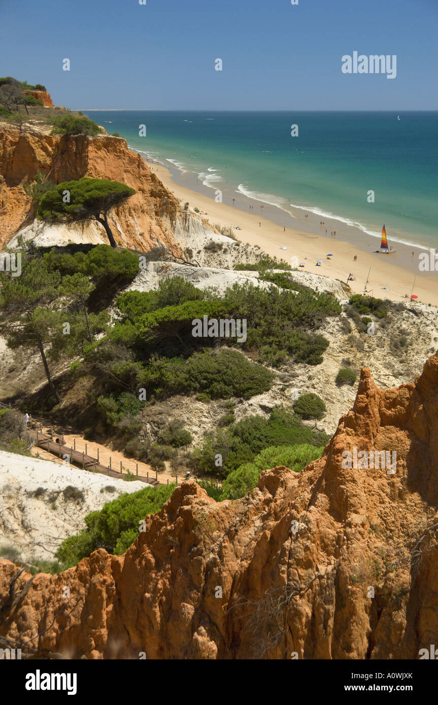 Il Portogallo, Algarve, Falésia Beach dallo Sheraton Hotel Foto Stock