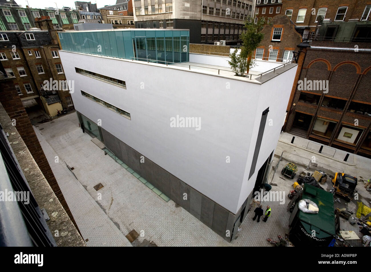 Il nuovo White Cube galleria d'arte nel cantiere di muratori a Londra Inghilterra Foto Stock