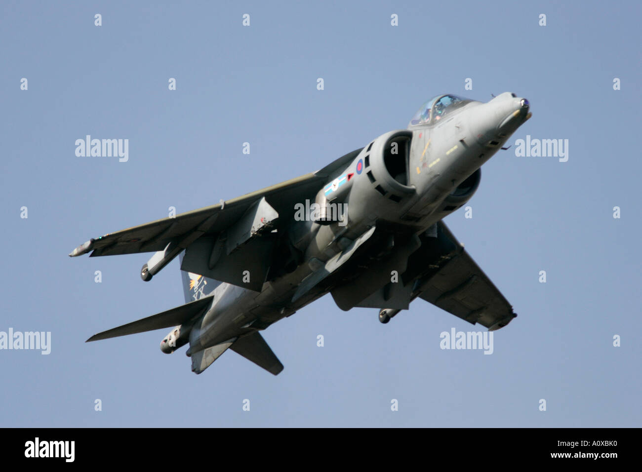 RAF Harrier GR7 passando a RIAT 2005 RAF Fairford Gloucestershire England Regno Unito Foto Stock