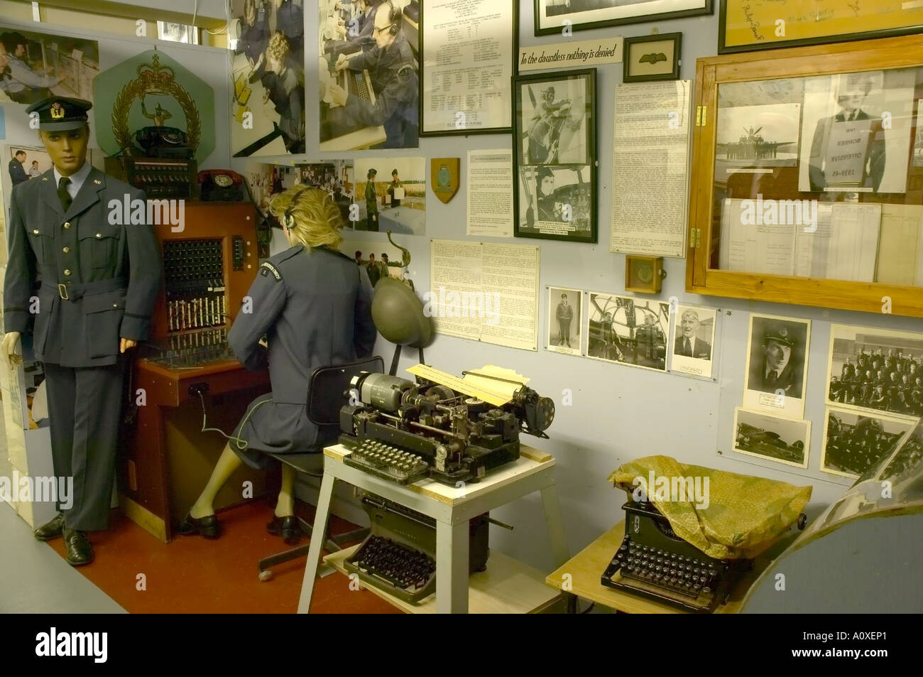 Le comunicazioni presentano sezione a Tangmere aviazione militare Museo a Tangmere West Sussex England Foto Stock