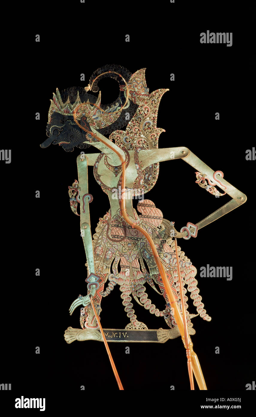 Ombra puppet Wayang Kulit Java Indonesia Asia del sud-est asiatico Foto Stock