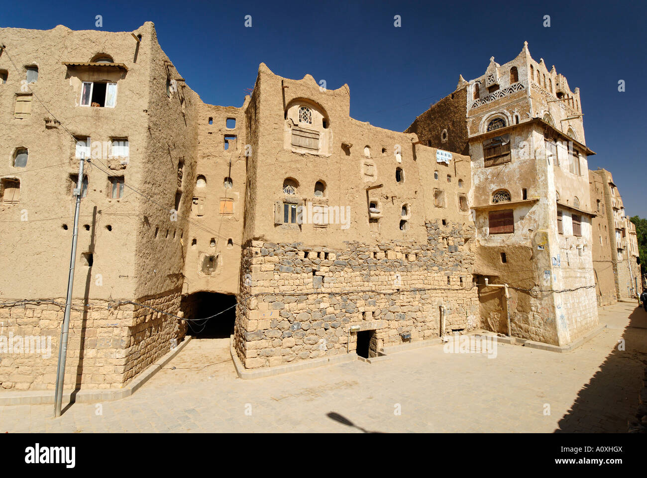 Città vecchia di Amran, Yemen Foto Stock