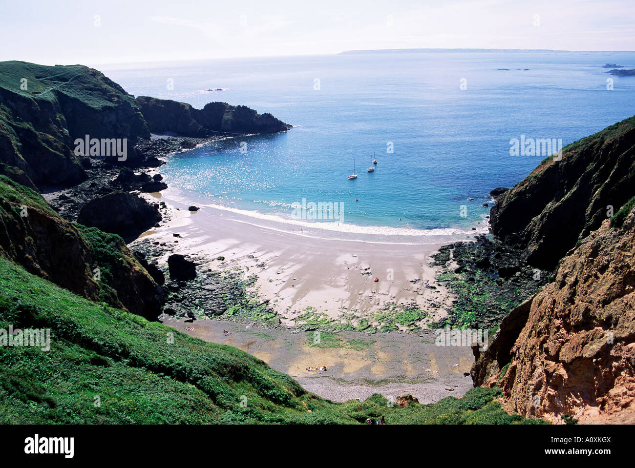 La Grande Greve Sark Isole del Canale Regno Unito Europa Foto Stock