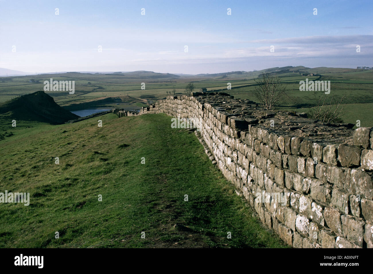 Il Vallo di Adriano UNESCO World Heritage Site Northumberland England Regno Unito Europa Foto Stock