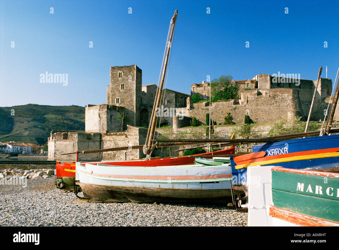 Collioure Languedoc Roussillon Francia Europa Foto Stock