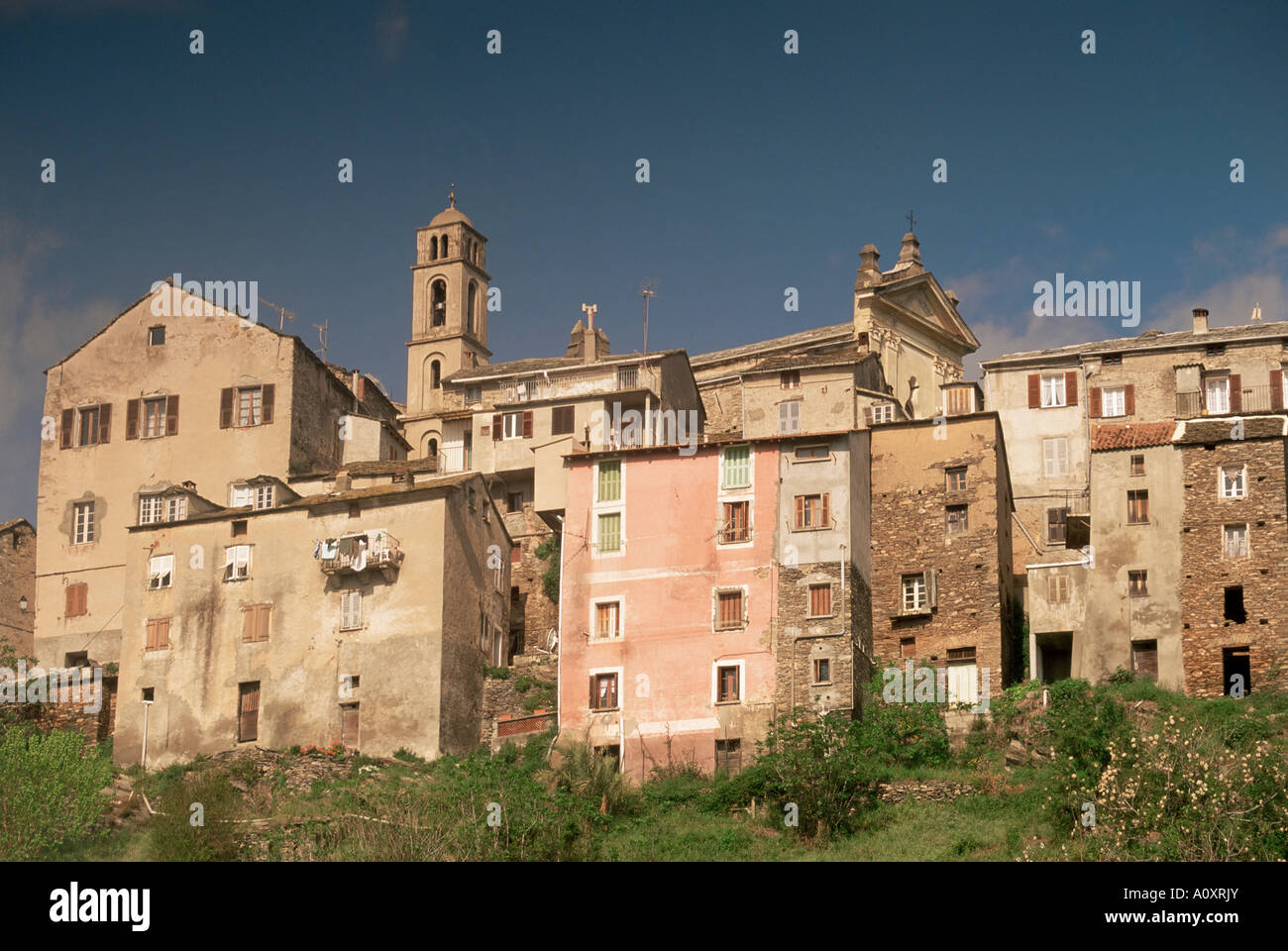 Villaggio di Vescovato Corsica Francia Europa Foto Stock
