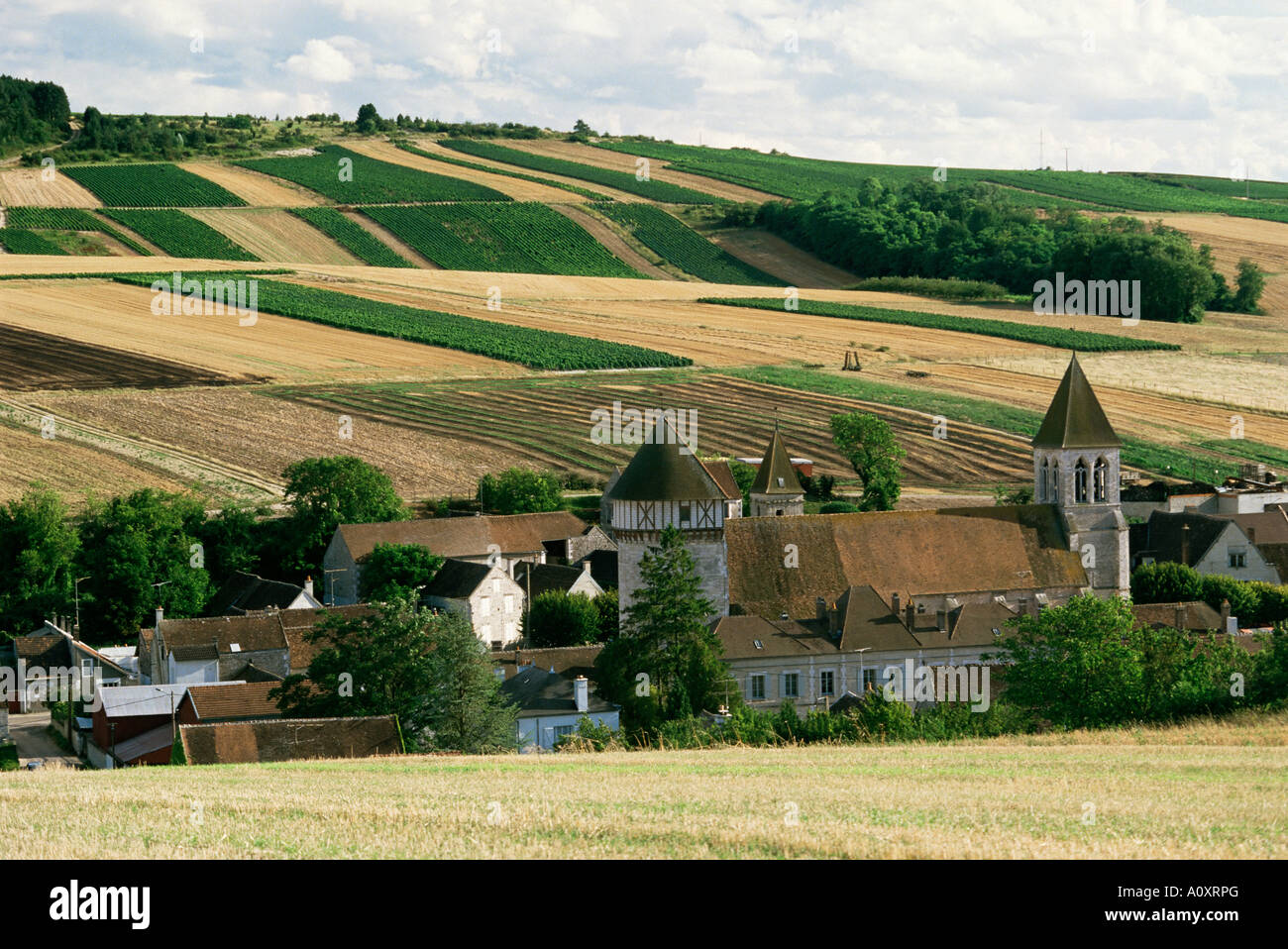 Villaggio di Chitry Borgogna Francia Europa Foto Stock