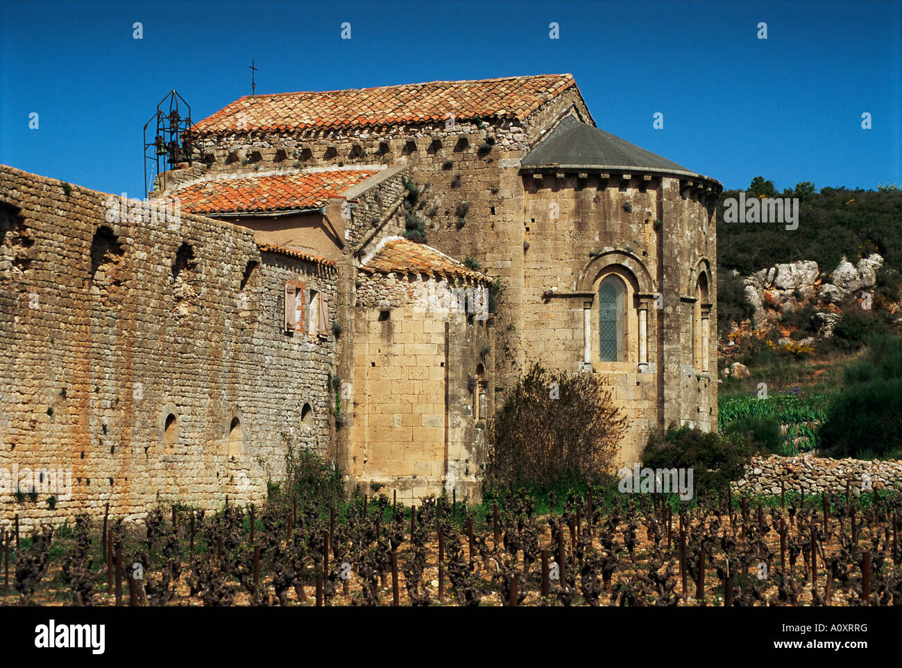 Abbazia di Golf di Fontcaude vicino a Beziers Languedoc Roussillon Francia Europa Foto Stock