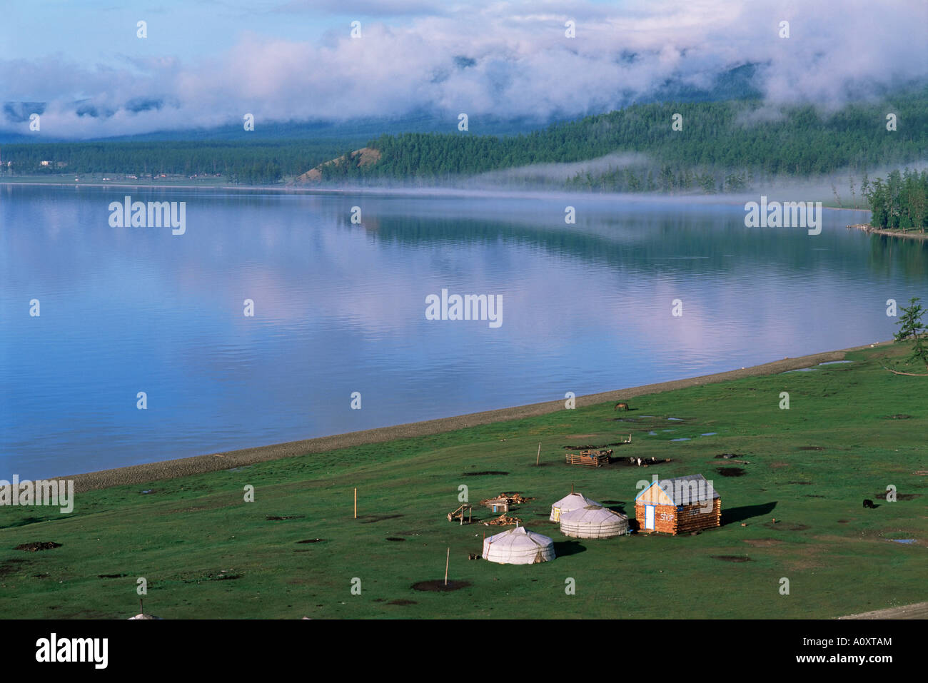 Il lago di Khovsgol Nuur Khovsgol Mongolia Asia centrale Asia Foto Stock