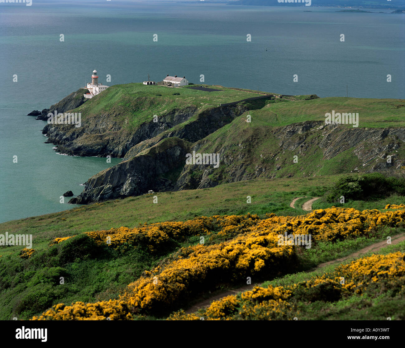 Howth Head Lighthouse County Dublin Eire Repubblica di Irlanda Europa Foto Stock