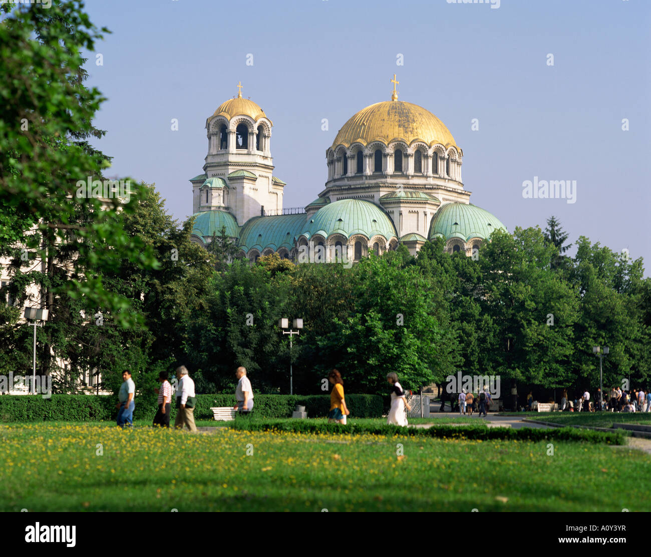 Cattedrale di Alexander Nevski a Sofia Bulgaria Europa Foto Stock