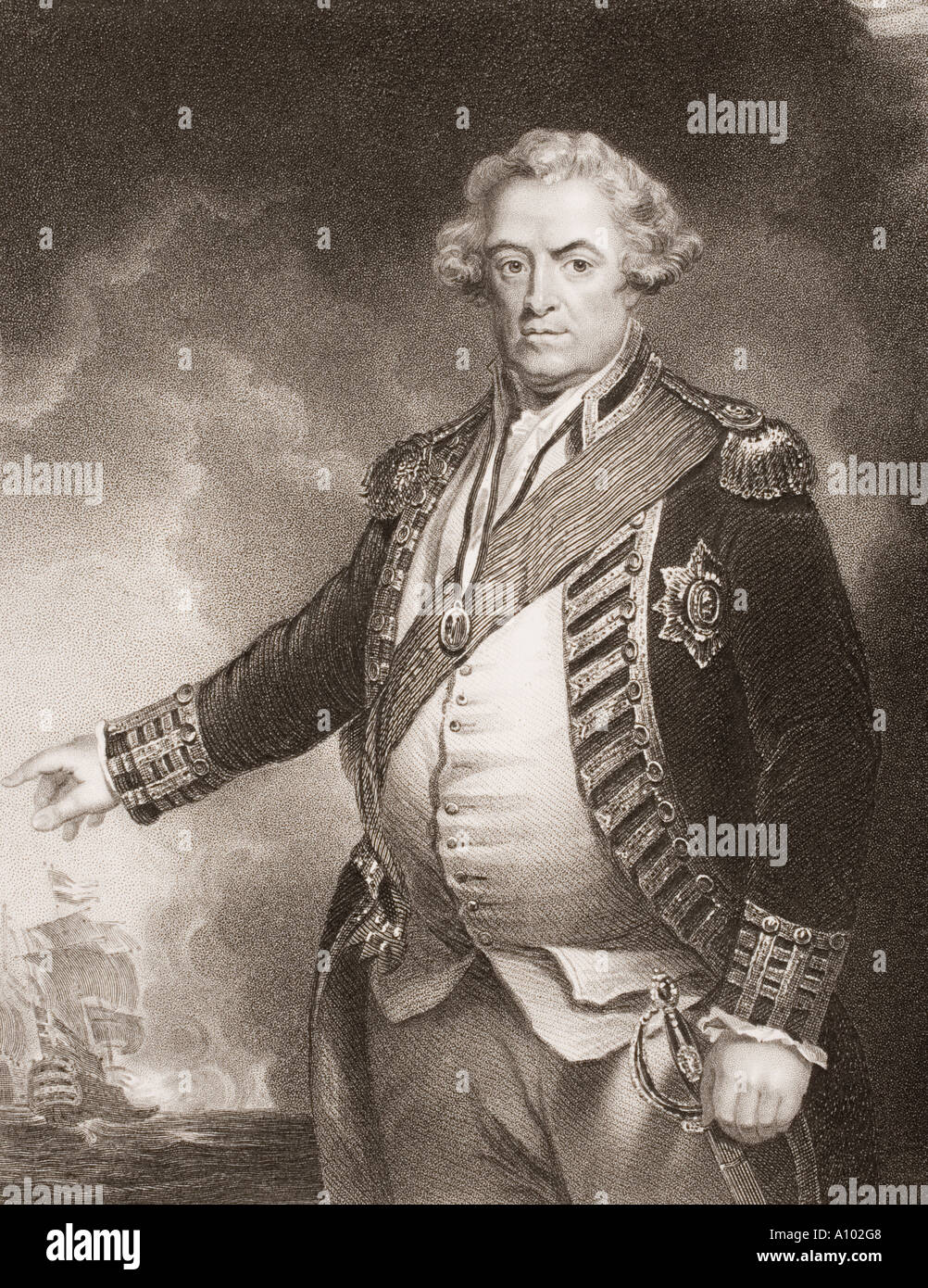 Adam Duncan, primo Visconte Duncan, 1731- 1804. Ammiraglio Inglese, il comandante in capo nel Mare del Nord, 1795 - 1801. Foto Stock