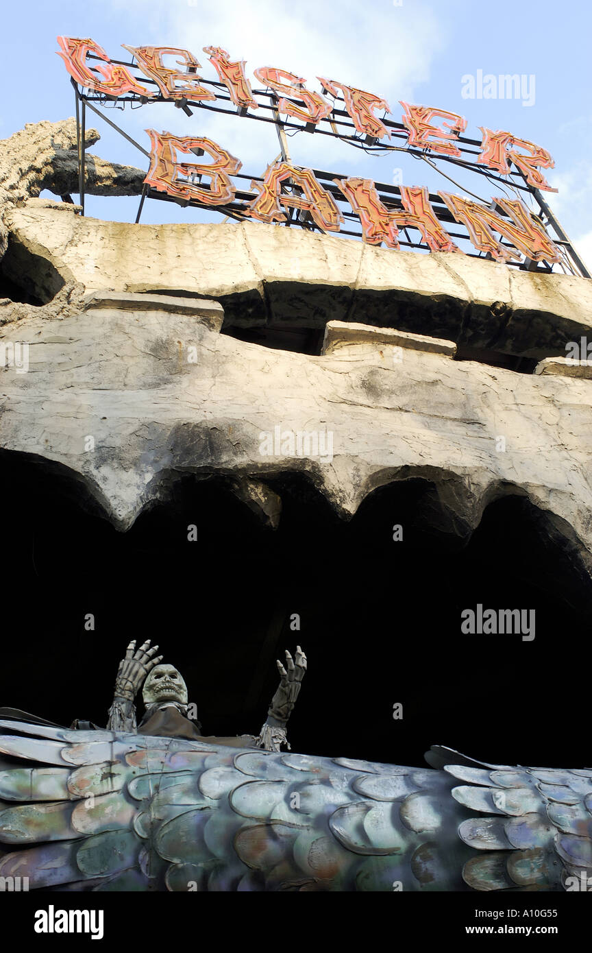 Il parco di divertimenti Prater di Vienna, Haunted House Foto Stock