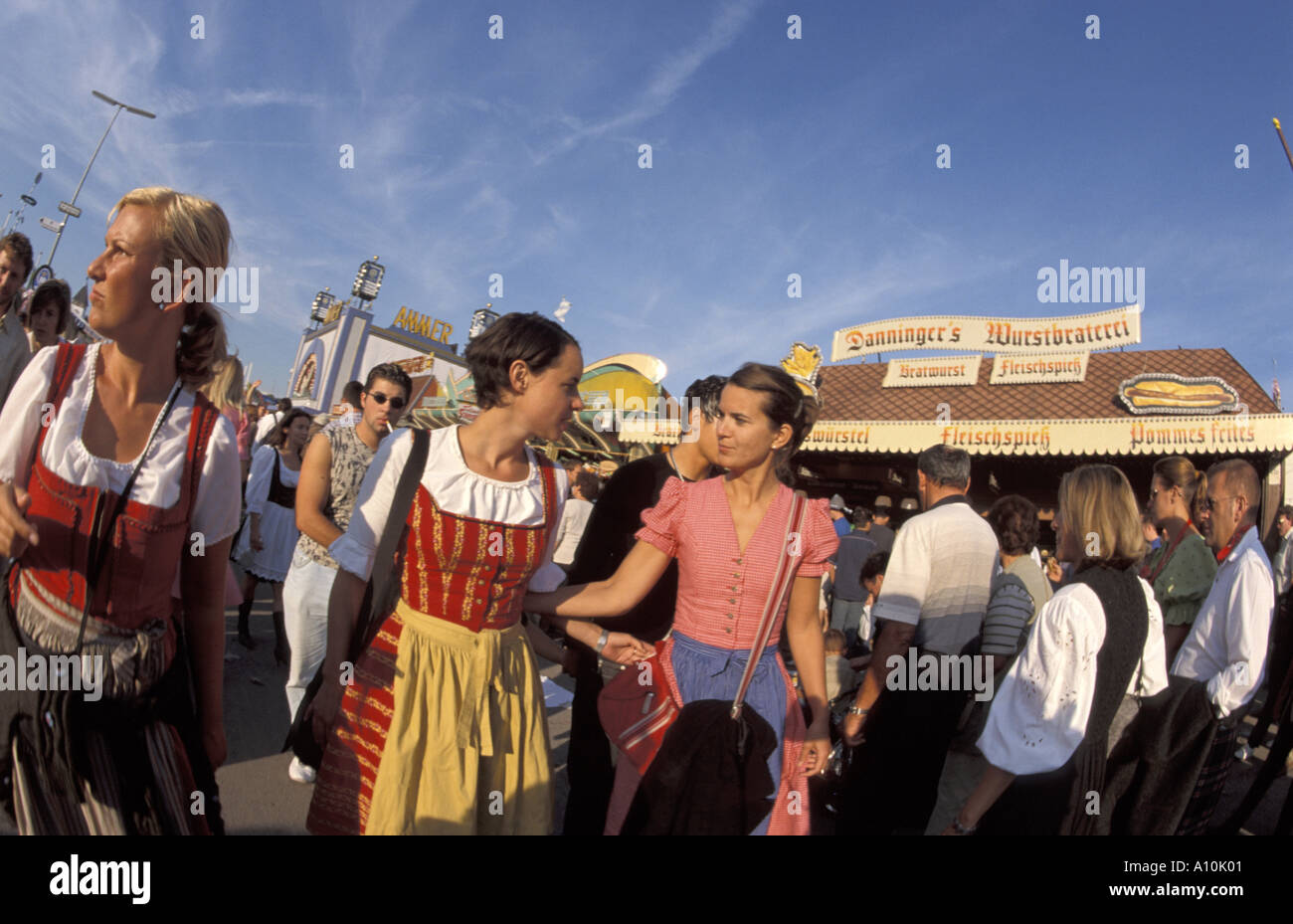 Oktober festival della birra di Monaco di Baviera 2004 Foto Stock
