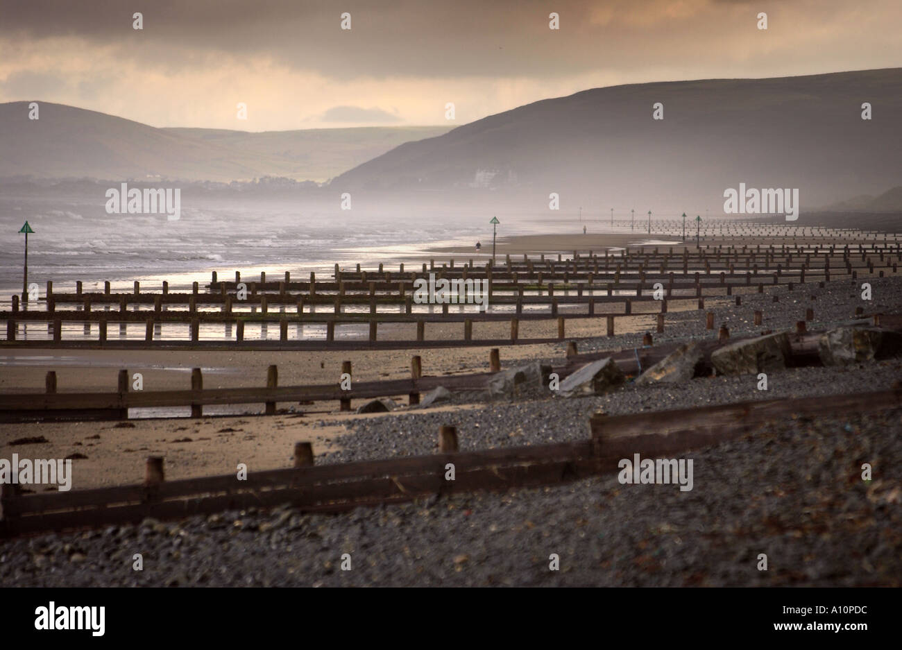 La città di BORTH in West Wales UK Foto Stock