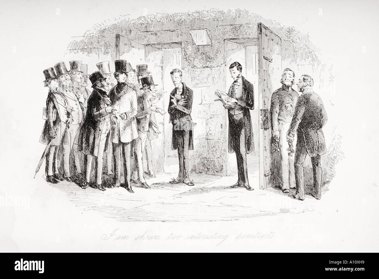 Io sono mostrati due interessanti i penitenti. Illustrazione dal Charles Dickens romanzo David Copperfield da H K Browne noto come Phiz Foto Stock