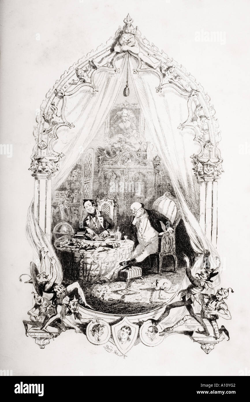 Illustrazione dal Charles Dickens romanzo The Pickwick Papers da H K Browne noto come Phiz Foto Stock
