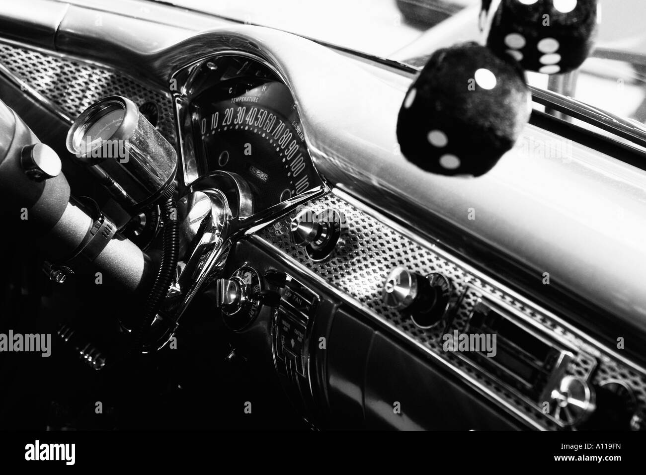 Auto antiquariato dash Foto Stock