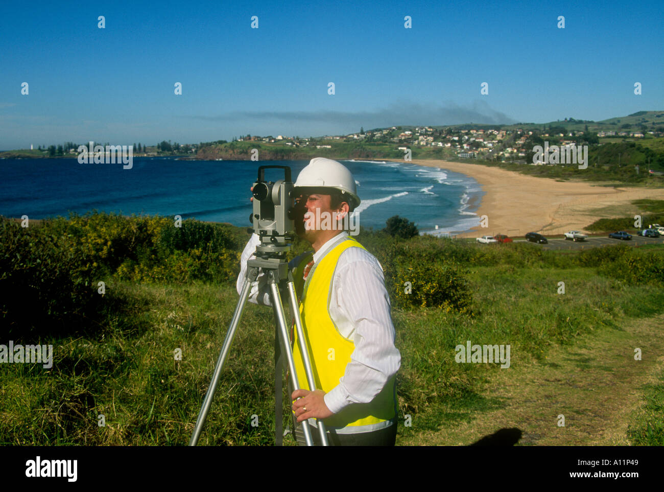La rilevazione del litorale Foto Stock