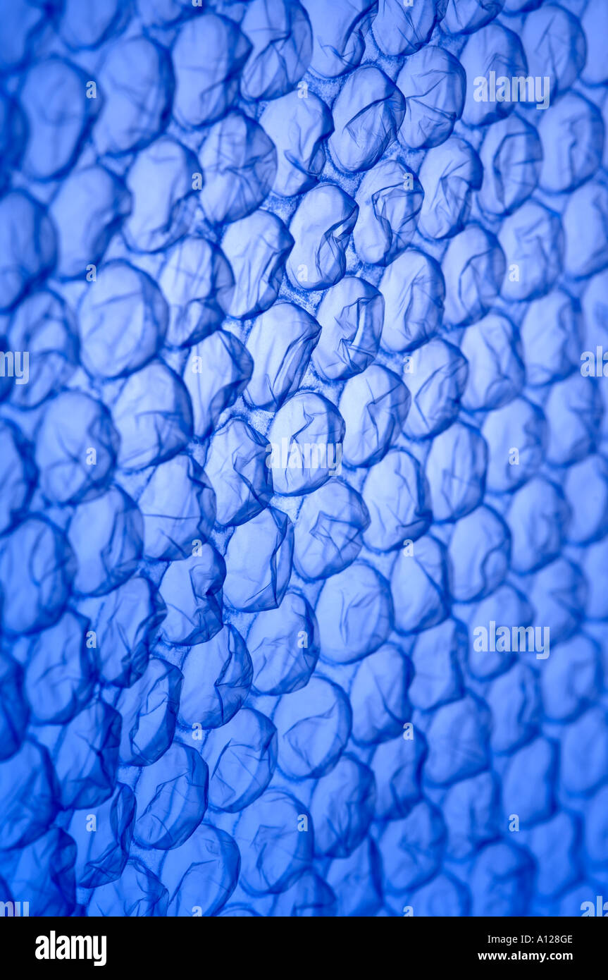 Abstract Bubble wrap materiale Foto Stock