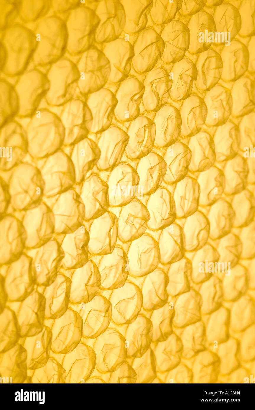 Abstract Bubble wrap materiale Foto Stock